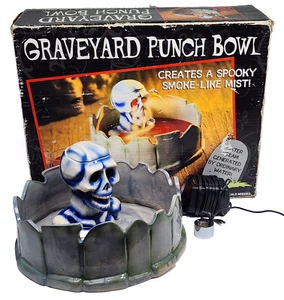 Halloween Friedhof Bowle Schale Totenkopf Spooky Mist Nebel Bonboniere selten Vintage - Bild 1 von 14