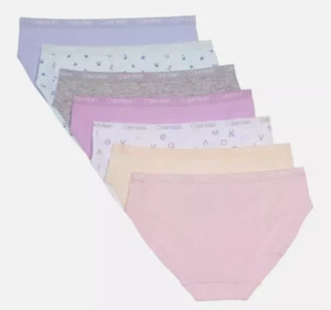 NEW Calvin Klein Girls’ 7 Pack Cotton Stretch Bikini Underwear Size XL - Picture 1 of 2