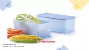 Tupperware So Fresh Rectangular 3.1L Set of 2 Ice Blue Storage Containers New - Picture 1 of 1