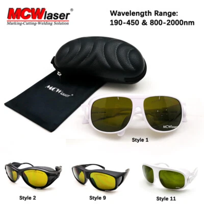Laser Safety Glasses Goggles for 190-450 & 800-2000nm CE MCWlaser - Image 1 of 4