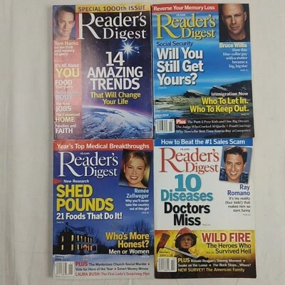 Lot of 4 Reader's Digest Magazines w/ Celebrities 2002-2005 Special 1000th Issue - Image 1 of 4