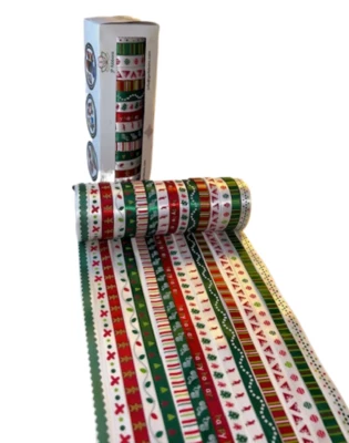 Juego #2-16 Rollos 3/8" Hermosas Cintas de Navidad de Satén para Envoltura de Regalo - 48 Años Foto 1 de 2