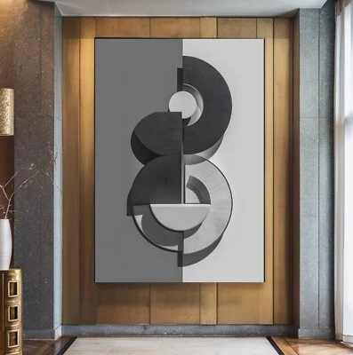XL LEINWAND BILD BIS 165x110x5 MINIMALISTISCHE KUNST GRAU 3D-OBJEKT MODERNE DEKO - Bild 1 von 4