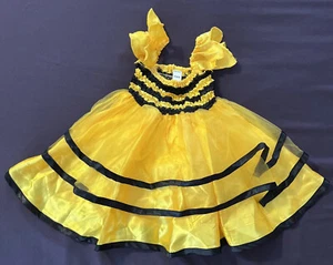 Toddler QUEEN BEE Costume Dress with Headpiece 2-T Yellow/black, B7D15 - Picture 1 of 10