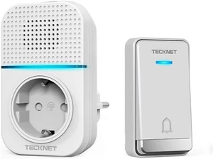 TECKNET Kabellose Türklingel Batterielose, Steckdosen-Funkklingel Wasserdicht Dr - Bild 1 von 9