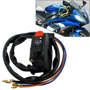 7/8" Handlebar Ignition Switch On Off Starter Engine Start Universal Motor BLACK - Imagen 1 de 5