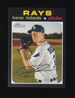 2020 Topps Heritage Trevor Richards #173 Tampa Bay Rays - Image 1 of 2