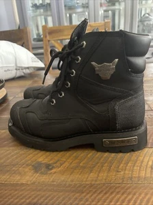 Harley-Davidson Herren Stealth Motorradstiefel. Patch Spitze schwarz Reiten D91642 - Bild 1 von 14