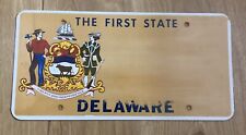 Original Delaware Political License Plate Blank Unused Sample Test Governor Base