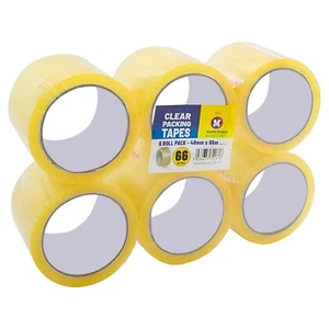 12 ROTOLI NASTRO TRASPARENTE IMBALLAGGIO PACCHI CARTONE ANIMATO SIGILLANTE 48MM X 66M - Foto 1 di 7