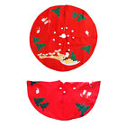 M Christmas Floor Decor Double Embroidery Tree Skirt Base Cover