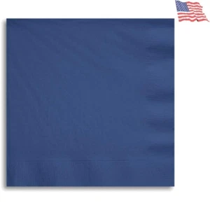 250-Count 3-Ply Navy Paper Dinner Napkins – Ideal for Parties and Gatherings - Picture 1 of 4
