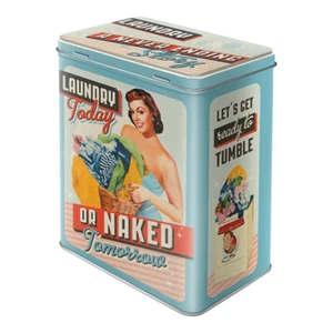 Nostalgic Art 14x20cm Storage Metal Box Large Laundry Today Home/Laundry Decor - Picture 1 of 1