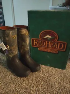 16" Canvas-400 Waterproof Hunting Boots Men's Sz 9 RedHead Camp 3M Thinsulate - Picture 1 of 5