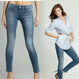 NUEVO CON ETIQUETAS GUESS de Marciano The Skinny Jean No. 61 - Estampado de leopardo vintage talla 27 - Imagen 1 de 9