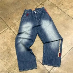 Herren Arme blau Sandstrahl Denim Hose neu mit Etikett - Bild 1 von 7