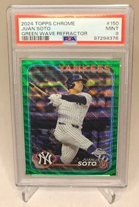 2024 Topps Chrome Juan Soto Green Wave Refractor /99 PSA 9 #150 - Picture 1 of 2