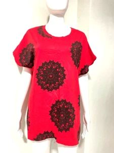 NE NET ISSEY MIYAKE TOP ESTAMPADO FLORAL ROJO TALLA 2 - Imagen 1 de 10