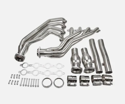 Cabezal de escape de tubo largo de acero inoxidable para 05-06 Pontiac GTO 6,0 L V8 con abrazaderas Foto 1 de 4