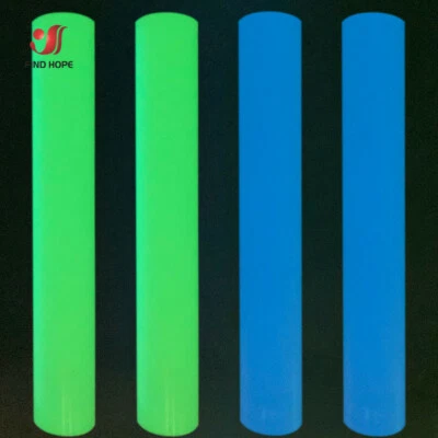 Glow in the Dark Heat Transfer Vinyl Iron-On HTV DIY Fabric Garment Decor Film - Image 1 of 4