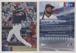 2020 Topps Stadium Club Chrome Orange Refractor /25 Domingo Santana #364