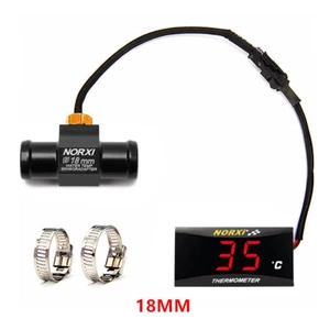 Medidor de temperatura del agua Koso Norxi para moto moneda rojo + adaptador 18 mm - Imagen 1 de 10