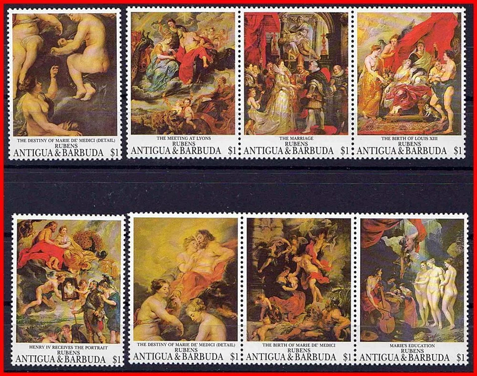 PAINTINGS by RUBENS  MNH unmounted NUDE, COSTUMES, ROYALTY - Image 1 of 1
