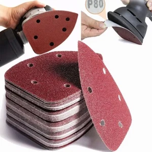 40X Abrasive Sanding Sheets For Bosch PSM 100A Detail Palm Sander 60-240 Grit UK - Picture 1 of 14