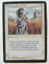 SWORDS TO PLOWSHARES : MTG : BETA : 1993 :VERY FINE/ VERY FINE + : SEE PHOTO'S