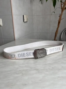 VTG Diesel Multilogo Luxury Belt 90s Steel Metal Buckle USED STAINS - Picture 1 of 16