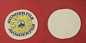Ayinger –blauer Kreis- gelbe Schrift Brauerei Bierdeckel Coaster Beermat - Picture 1 of 1