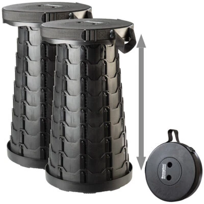 SEMPTEC URBAN SURVIVAL TECHNOLOGY Semptec 2er-Set Tragbarer Teleskop-Hocker, höhenverstellbar, bis 200 kg