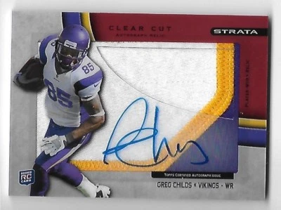 GREG CHILDS 2012 Topps Strata Clear Cut Autograph Jumbo Relic RC /30 auto - Image 1 of 2