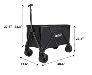 Sainlogic strapazierfähiger klappbarer Wagenwagenwagen - große Räder große Kapazität (offene Box) - Bild 1 von 4