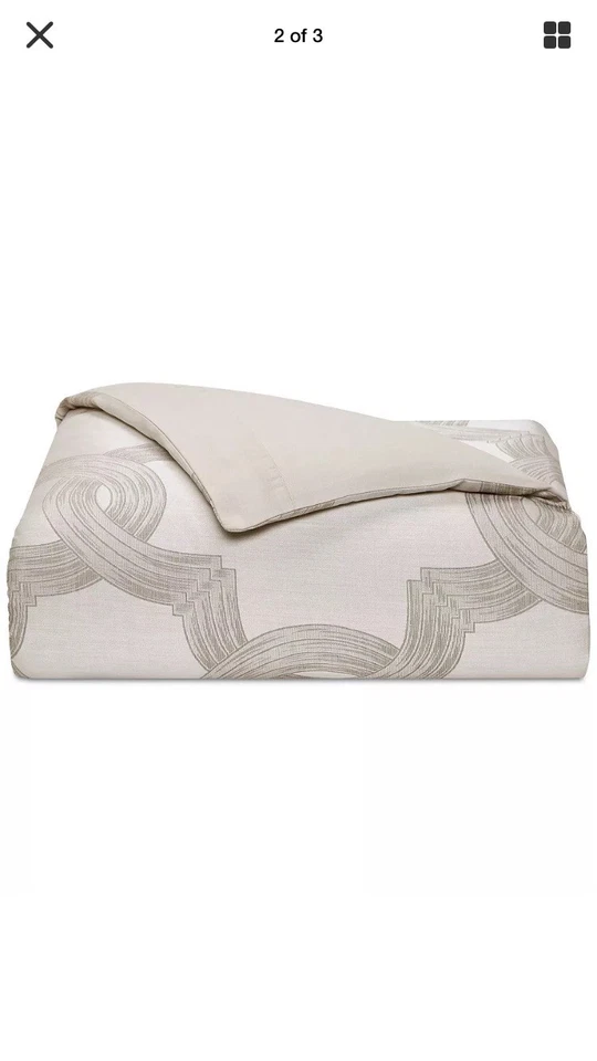 Funda nórdica King plateada hierro lino europeo Hotel Collection + fundas 2King-nueva Foto 1 de 2