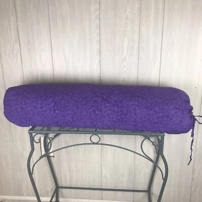NUEVO CON ETIQUETAS Funda de Almohada Vintage Hecha a Mano Única NOS Púrpura Lumbar Rollo Acento Almohada Corporal Foto 1 de 4