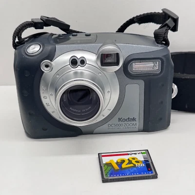 Kodak DC5000 Zoom Digital Camera 2.0MP Vintage Y2K 128MB CF Card Tested Working - Image 1 of 4