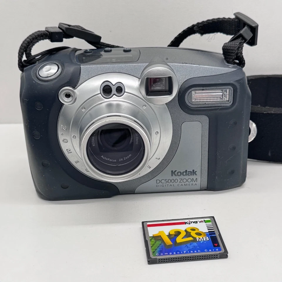 Kodak DC5000 Zoom Digital Camera 2.0MP Vintage Y2K 128MB CF Card Tested Working - Image 1 of 4