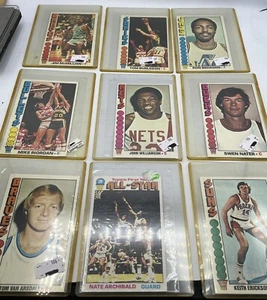 Lotto 9 carte da basket Topps Nate Archibald Jim McMillan All Star Jazz anni '70 - Foto 1 di 24