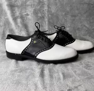 Vintage Footjoy Classics Herren Golfschuhe 51797 Weiß Schwarz 12 A Leder - Bild 1 von 12