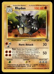 Rhydon 45/64 Pokemon Card Jungle Uncommon 100 HP Lightly Played M11 - Picture 1 of 2