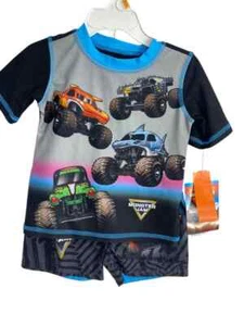 Monster Jam Kids Size 12m NEW 2 pc Bathing Suit - Picture 1 of 1