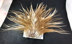 Dyed Dark Tan Dun Saddle Hackle Cape Dry Fly Tying Feathers #P - Picture 1 of 4