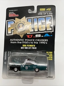 Racing Champions Police USA Green 1968 Plymouth New York City Police #57 1:62 - Picture 1 of 7