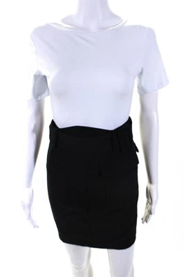 Minifalda lápiz negra con cinturón ponte elástica ceremonia de apertura para mujer talla 0 Foto 1 de 4