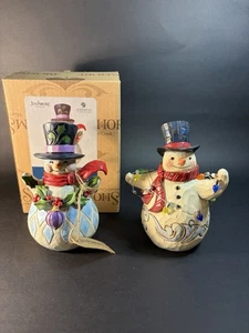 Jim Shore "Making Things Merry" & “ Making Seasons Bright” Snowmen Figurine - Picture 1 of 21