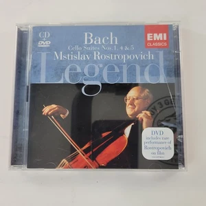 Bach Cello Suites Nos. 1, 4 & 5 CD 2004 Rostropovich EMI Classics CD/DVD Combo - Picture 1 of 8