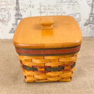 Longaberger 1998 Fathers Day Finders Keepers Basket with Lid + Divided Protector - Picture 1 of 7