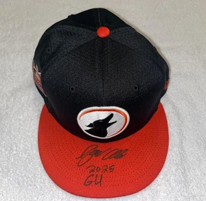 Chapeau Ignacio Nacho Alvarez Atlanta Braves Auto Signé 2025 Jeu Occasion Fall League - Photo 1/3