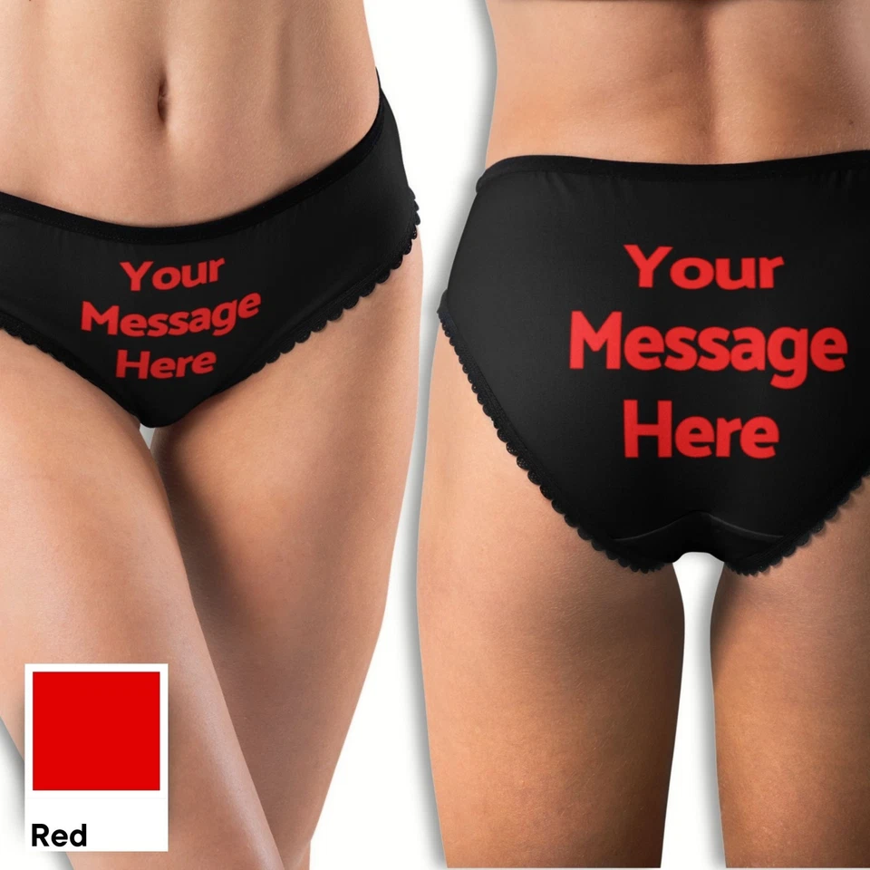 Bragas hipster personalizadas para mujer - Ropa interior personalizada - Elige fuente y color Foto 1 de 4